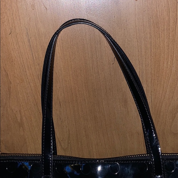 Kate Spade ♠️ Polka Dot Patent Leather Small Tote - Picture 3 of 10